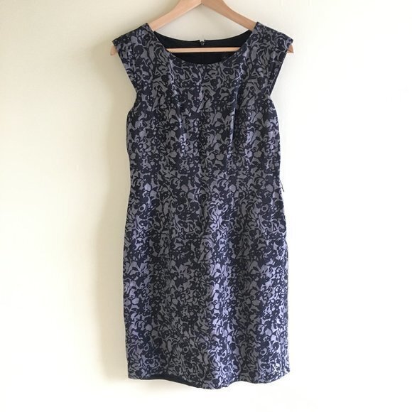 Banana Republic Linen Floral Sheath‎ Dress Lined - Picture 1 of 6